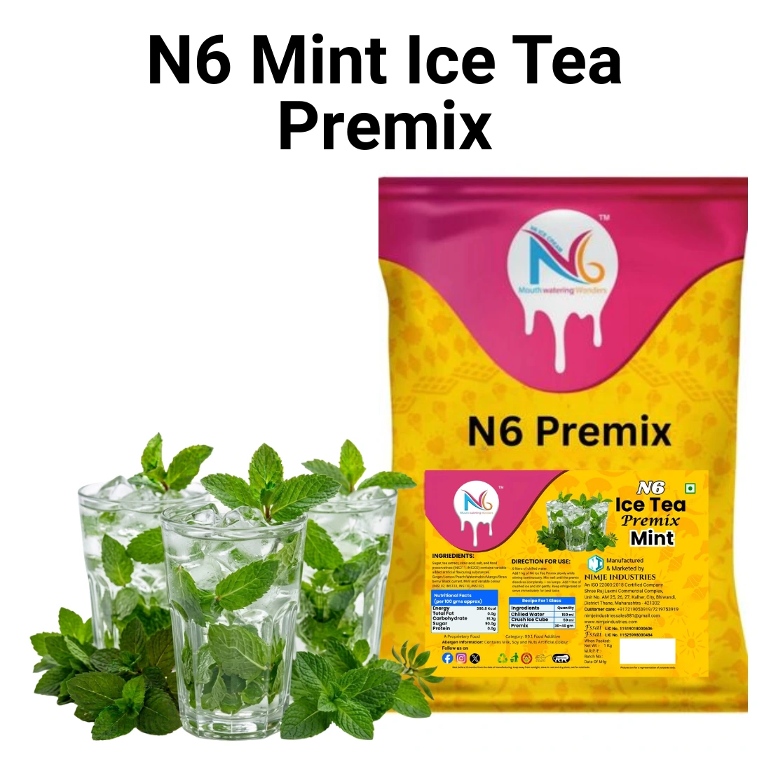 N6 Mint Ice Tea Premix instant iced tea mix for cafes hotels restaurants and distributors
