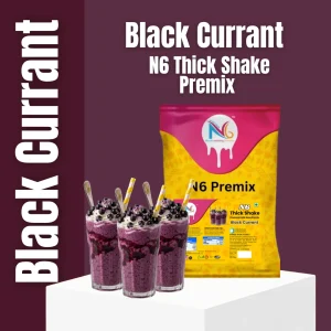 N6 black currant thick shake premix 1kg commercial milk base powder by Nimje Industries