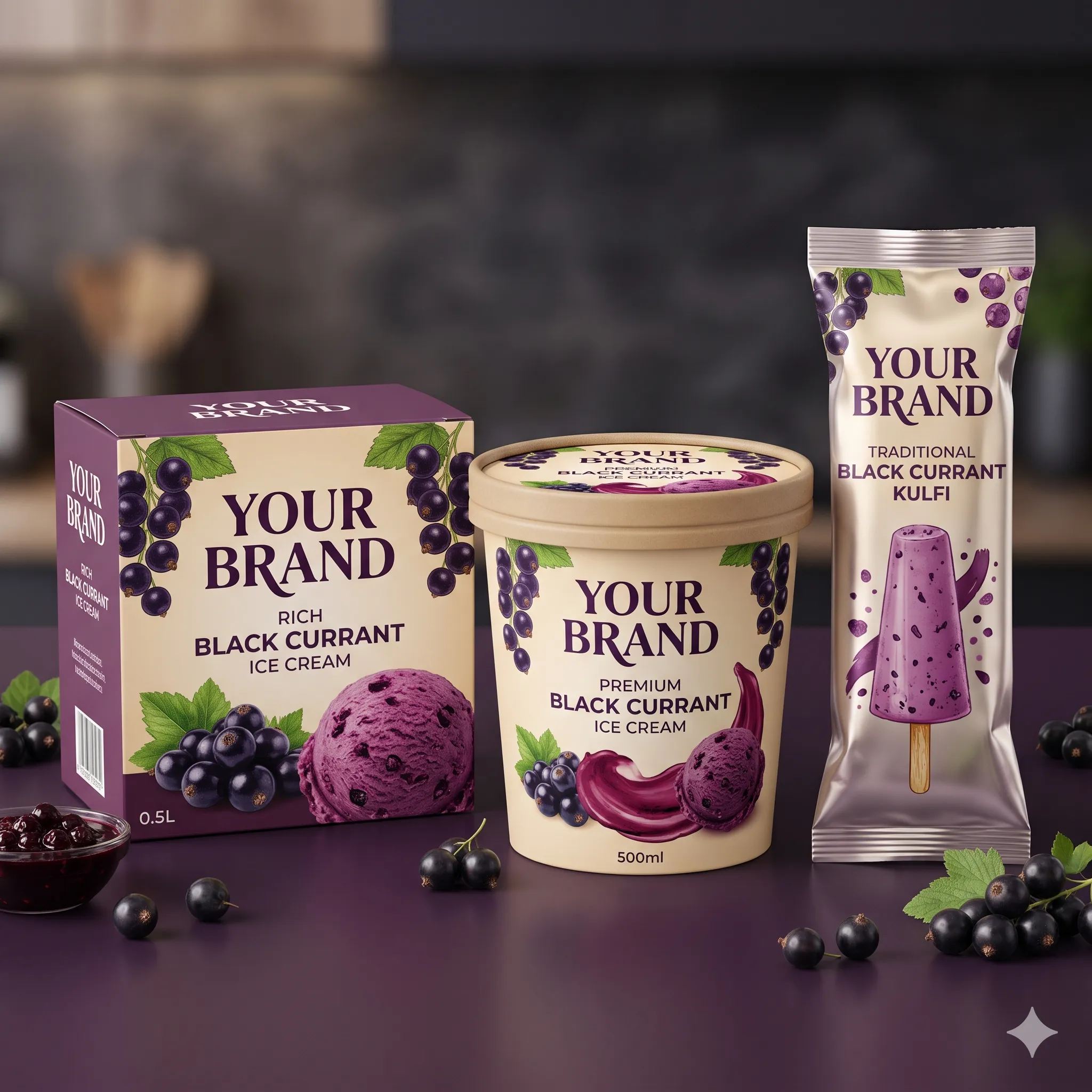 Black currant dessert inspiration