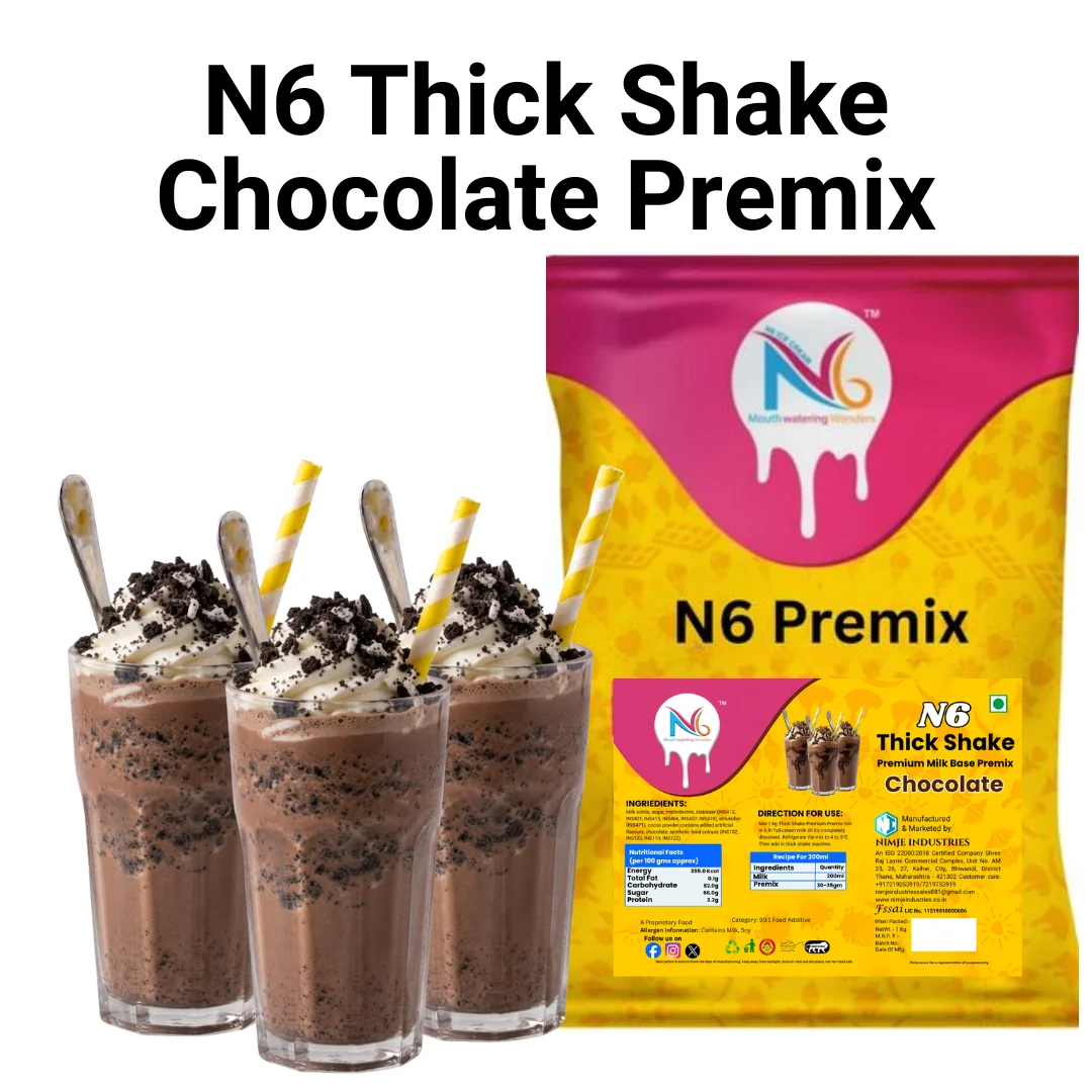 N6 Chocolate Thick Shake Premix (1kg) – Commercial Milk Base Powder for Cafes & Thick Shake Machines - Image 7
