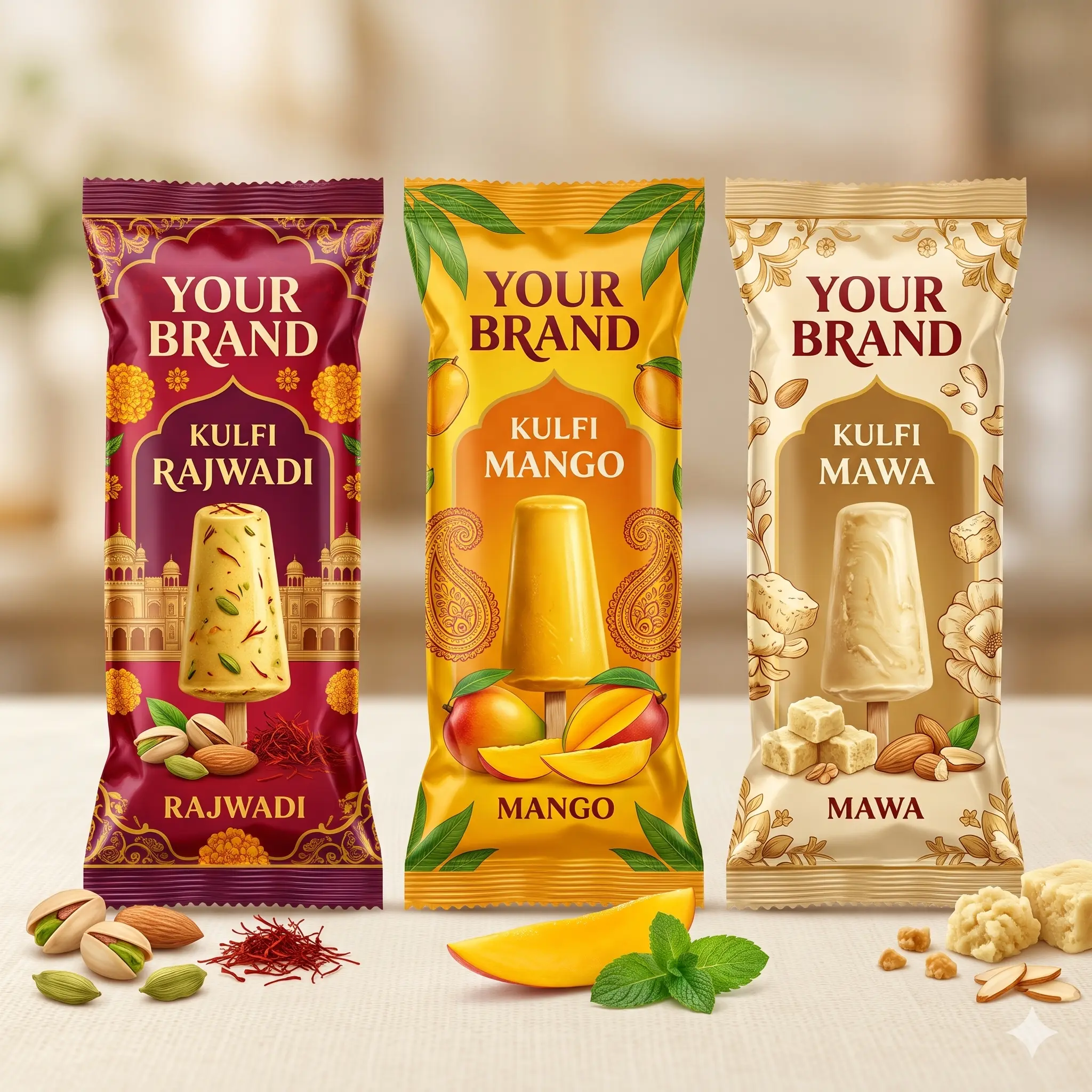 Frozen dessert inspiration for a kulfi product range