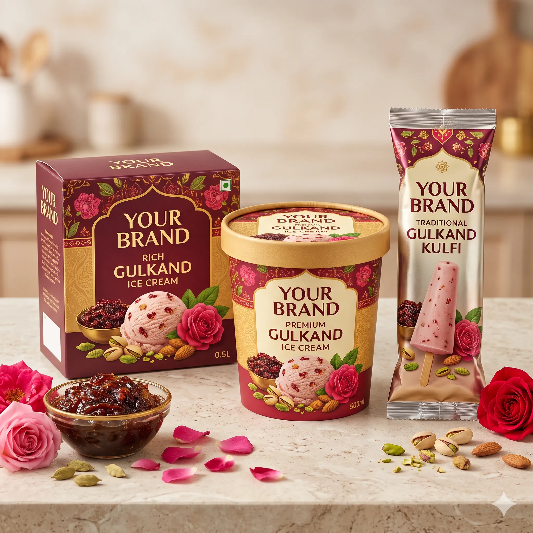 Gulkand dessert inspiration