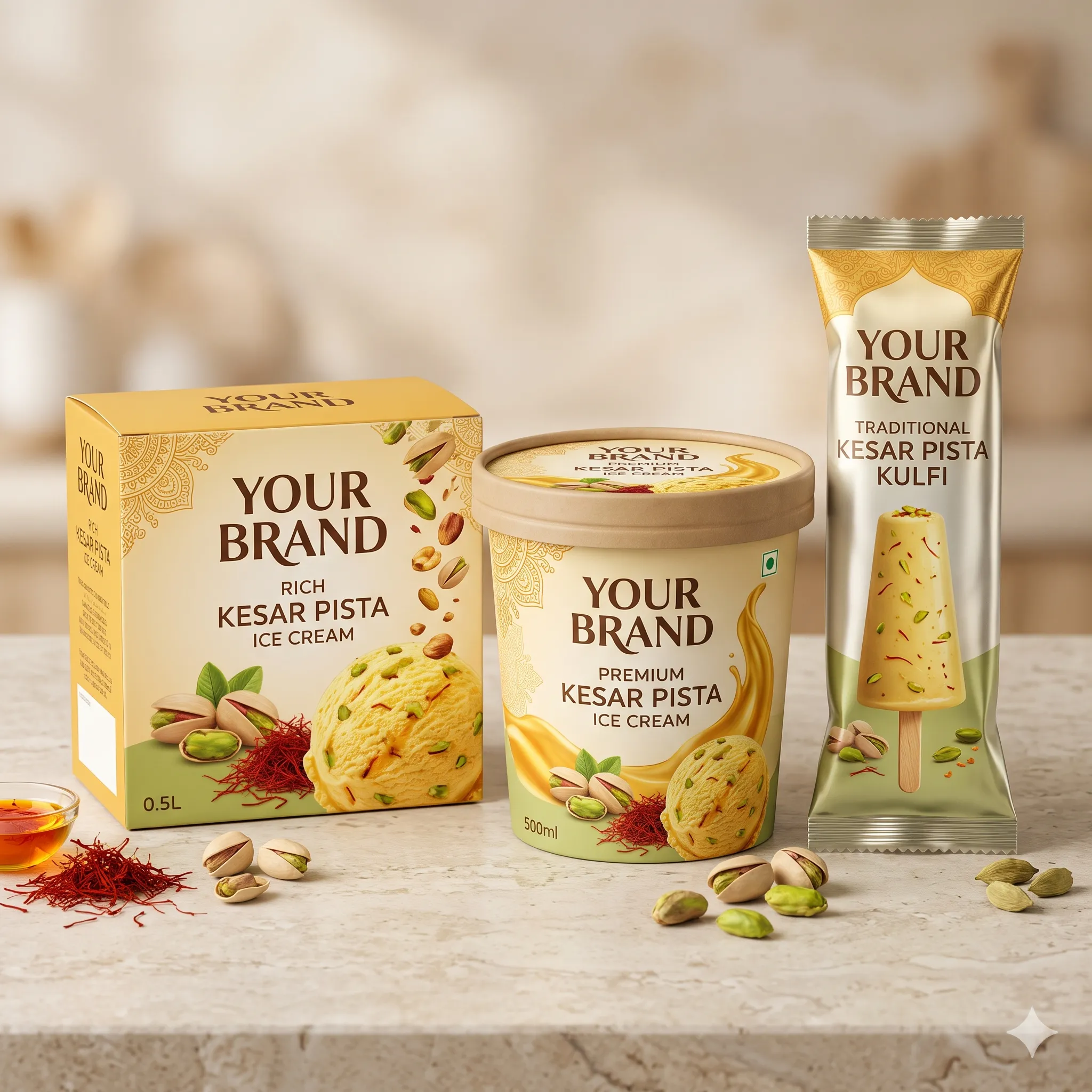 Kesar pista dessert inspiration